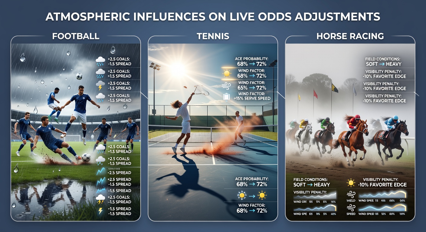 Detailed analysis of track moisture levels and wind vectors affecting live horse racing and tennis betting interfaces