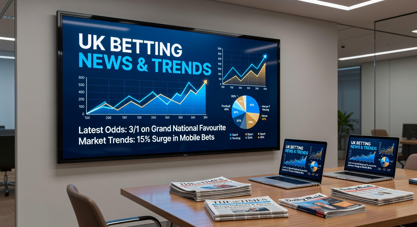 Graph showing UK gambling market trends with declines in betting GGY and rises in online slots