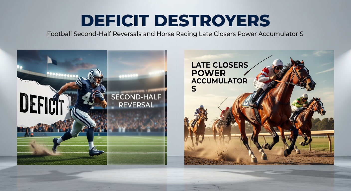 A horse surging late past tiring leaders in a packed field at the wire