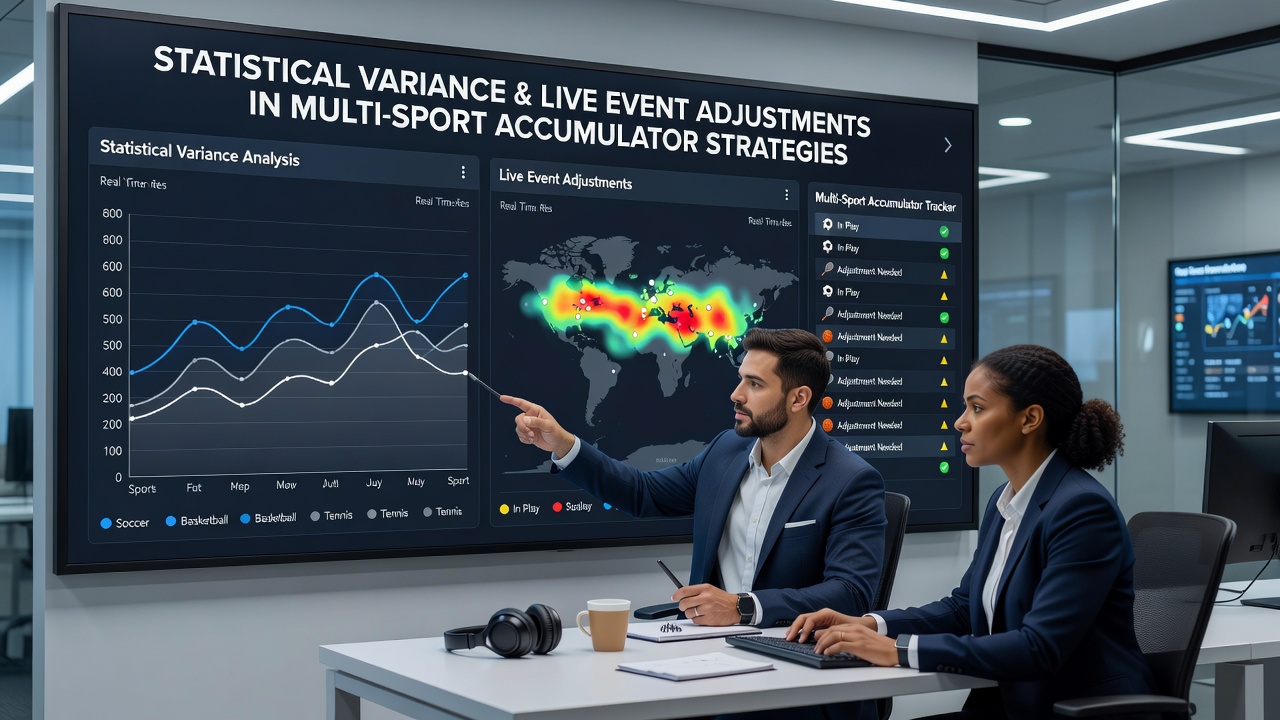 Live dashboard interface displaying real-time variance metrics for tennis and horse racing accumulator legs