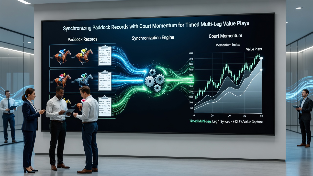 Data dashboard displaying synchronized horse racing paddock notes alongside live tennis statistics for accumulator planning