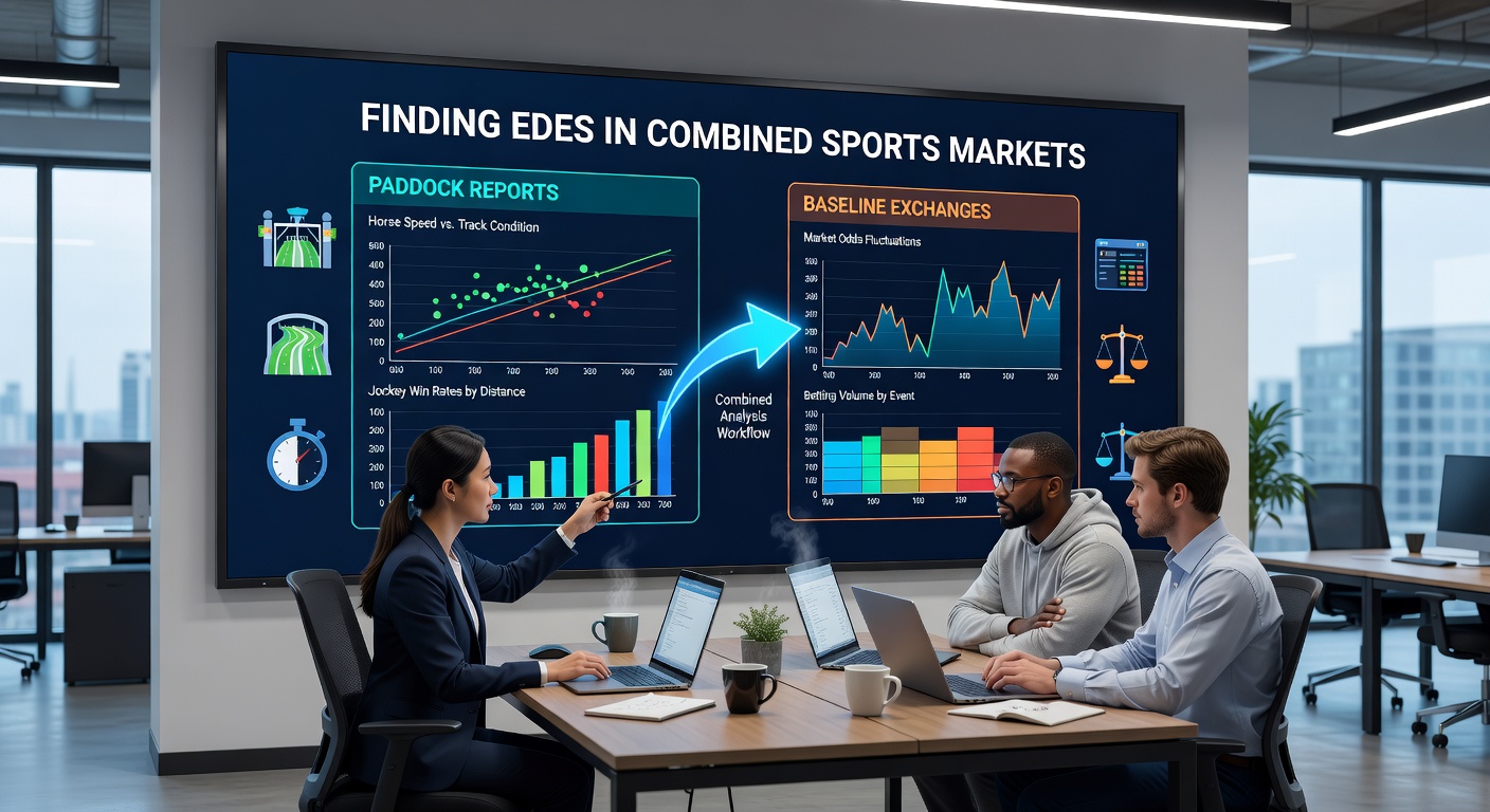 Visual representation of data streams connecting horse paddock observations to tennis baseline exchanges in live betting interfaces
